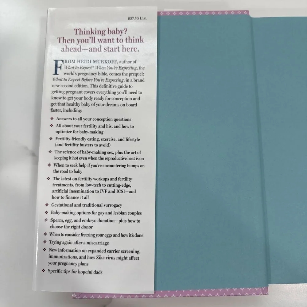 What to Expect Before You're Expecting 2nd Edition Heidi Murkoff  2017 Hardcover